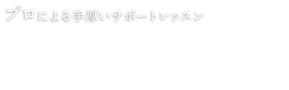 プロによる手厚いサポートレッスン